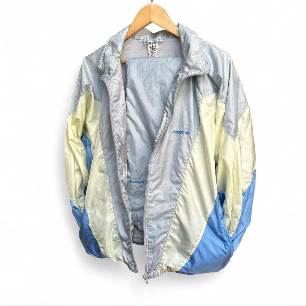 Adidas 90s Unisex Matching Color-block Tracksuit Windbreaker Set Authentic M/L*